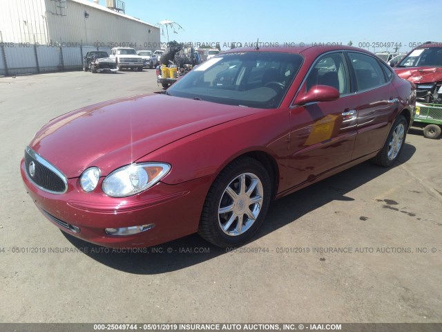 2G4WE567351169207 - 2005 BUICK LACROSSE CXS RED photo 2