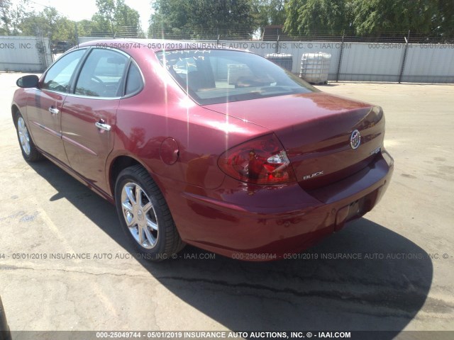 2G4WE567351169207 - 2005 BUICK LACROSSE CXS RED photo 3