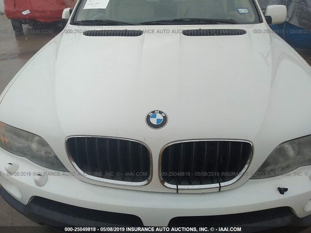 5UXFA13526LY44793 - 2006 BMW X5 WHITE photo 10