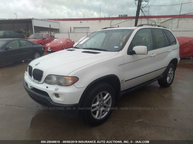 5UXFA13526LY44793 - 2006 BMW X5 WHITE photo 2