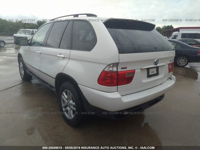 5UXFA13526LY44793 - 2006 BMW X5 WHITE photo 3