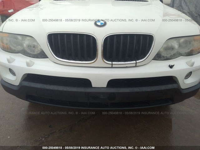 5UXFA13526LY44793 - 2006 BMW X5 WHITE photo 6