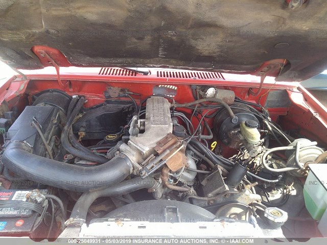 1FTCR11T0HUC29087 - 1987 FORD RANGER RED photo 10