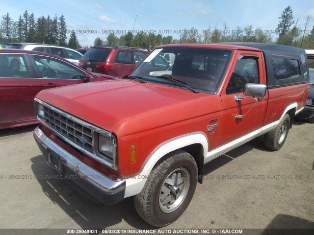 1FTCR11T0HUC29087 - 1987 FORD RANGER RED photo 2