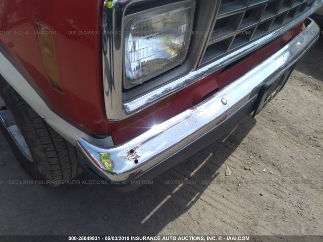 1FTCR11T0HUC29087 - 1987 FORD RANGER RED photo 6