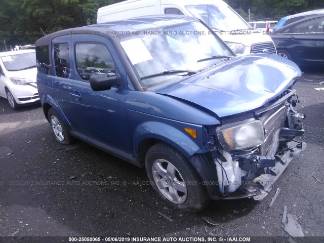 5J6YH28727L005387 - 2007 HONDA ELEMENT EX BLUE photo 1