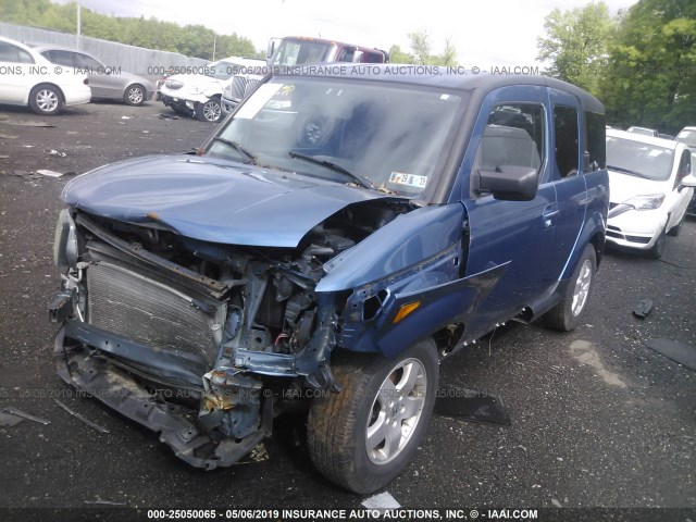 5J6YH28727L005387 - 2007 HONDA ELEMENT EX BLUE photo 2