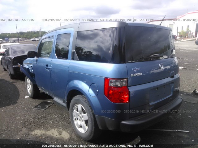 5J6YH28727L005387 - 2007 HONDA ELEMENT EX BLUE photo 3