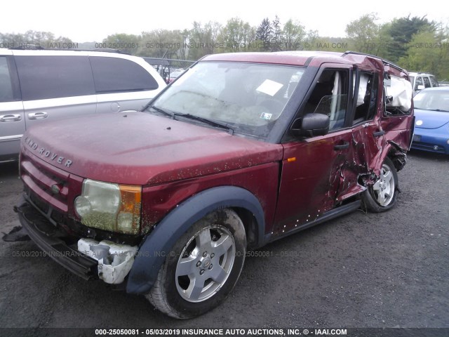 SALAE24466A384778 - 2006 LAND ROVER LR3 RED photo 2