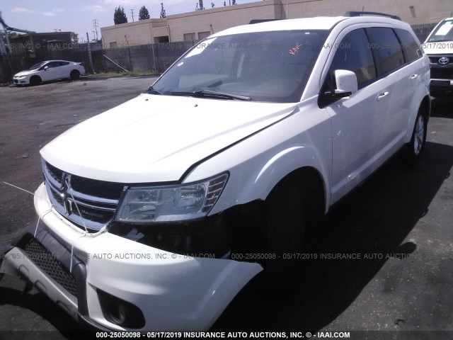 3C4PDCBG2HT511447 - 2017 DODGE JOURNEY SXT WHITE photo 2