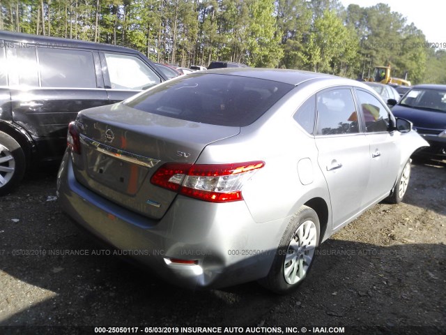 3N1AB7AP0EY287343 - 2014 NISSAN SENTRA S/SV/SR/SL GRAY photo 4