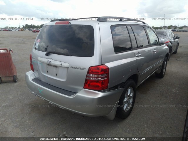 JTEHF21A720058982 - 2002 TOYOTA HIGHLANDER LIMITED SILVER photo 4