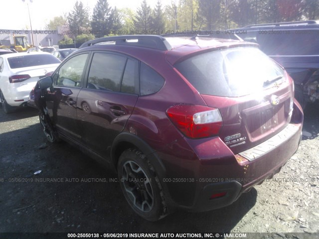 JF2GPABC9HH203751 - 2017 SUBARU CROSSTREK PREMIUM RED photo 3