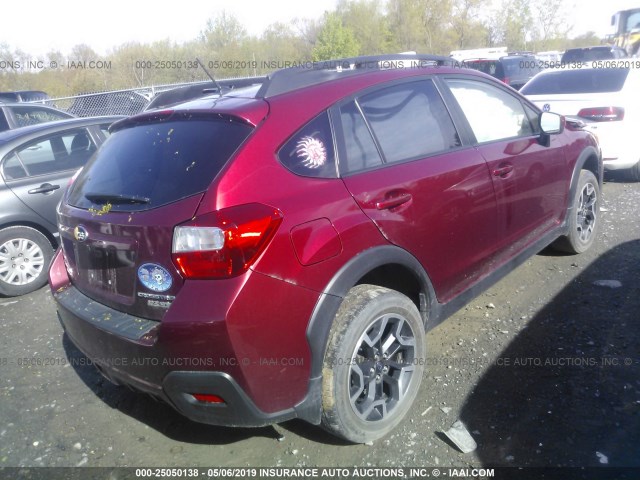 JF2GPABC9HH203751 - 2017 SUBARU CROSSTREK PREMIUM RED photo 4