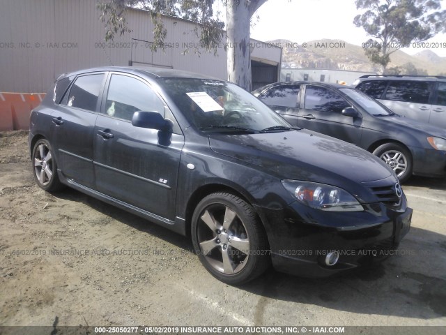 JM1BK343951243879 - 2005 MAZDA 3 HATCHBACK BLACK photo 1