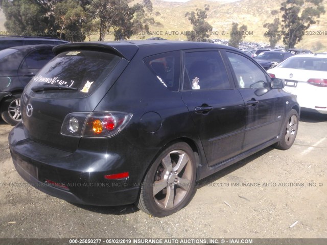 JM1BK343951243879 - 2005 MAZDA 3 HATCHBACK BLACK photo 4