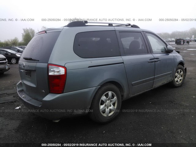 KNDMB233976189879 - 2007 KIA SEDONA EX/LX BLUE photo 4