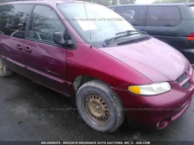 1B4GP44G0XB549654 - 1999 DODGE GRAND CARAVAN SE/SPORT MAROON photo 1