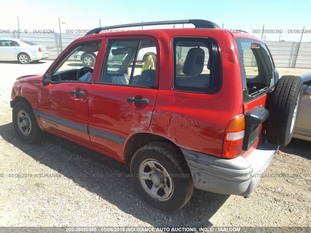 2CNBE13CX36949178 - 2003 CHEVROLET TRACKER RED photo 3