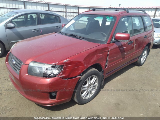 JF1SG66698H703523 - 2008 SUBARU FORESTER SPORTS 2.5X/SPORTS 2.5XT RED photo 2