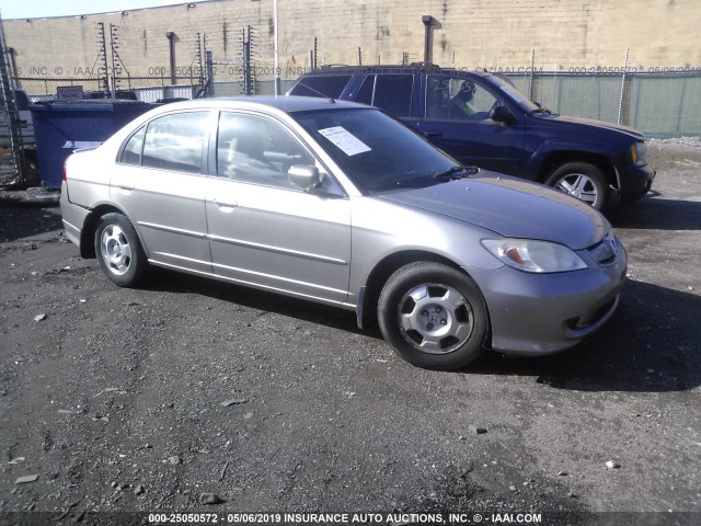 JHMES96655S003339 - 2005 HONDA CIVIC HYBRID SILVER photo 1