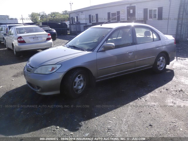 JHMES96655S003339 - 2005 HONDA CIVIC HYBRID SILVER photo 2