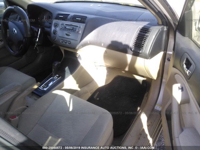 JHMES96655S003339 - 2005 HONDA CIVIC HYBRID SILVER photo 5