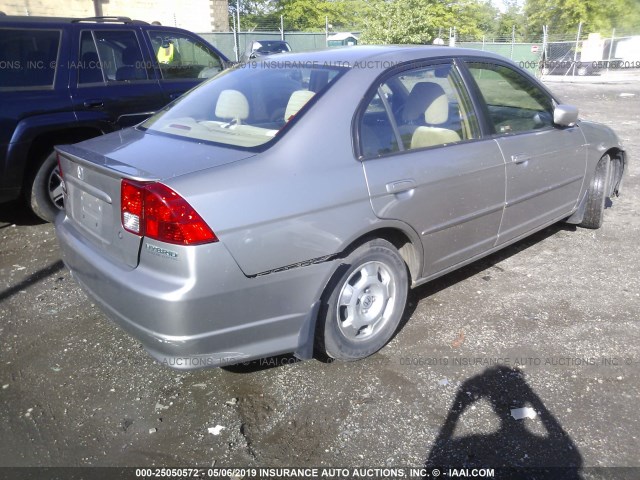 JHMES96655S003339 - 2005 HONDA CIVIC HYBRID SILVER photo 6