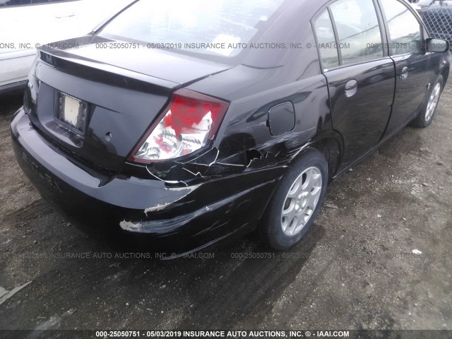 1G8AZ52F74Z101251 - 2004 SATURN ION LEVEL 2 BLACK photo 6