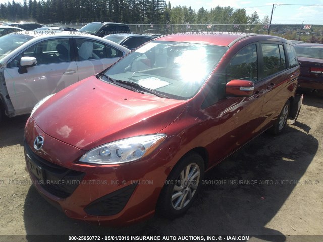 JM1CW2BL3F0183725 - 2015 MAZDA 5 SPORT MAROON photo 2