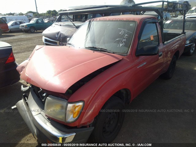 4TANL42N8YZ654440 - 2000 TOYOTA TACOMA RED photo 2