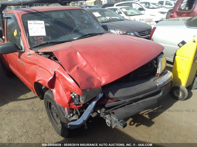 4TANL42N8YZ654440 - 2000 TOYOTA TACOMA RED photo 6
