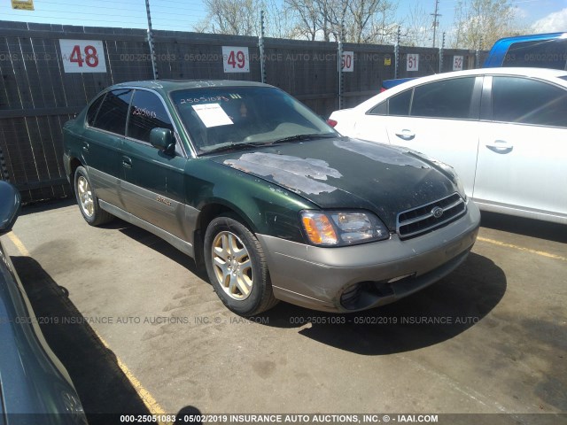 4S3BE686517205912 - 2001 SUBARU LEGACY OUTBACK LIMITED GREEN photo 1