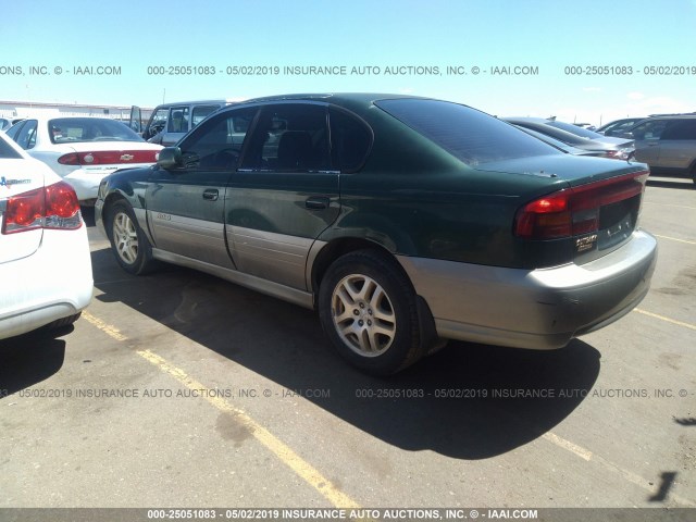 4S3BE686517205912 - 2001 SUBARU LEGACY OUTBACK LIMITED GREEN photo 3