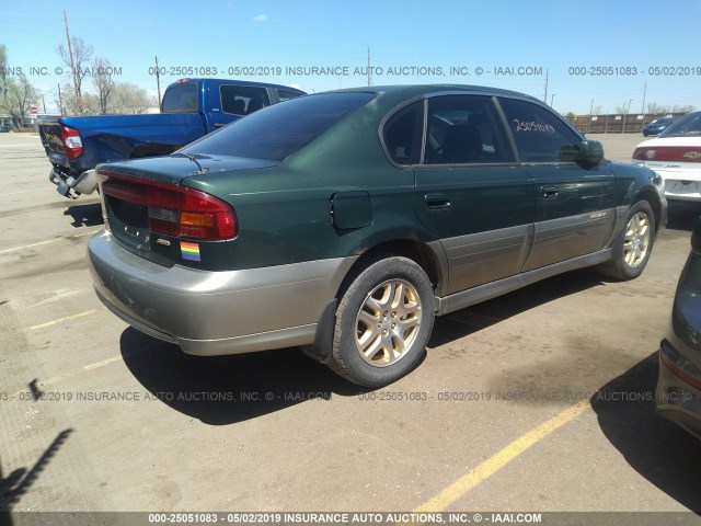 4S3BE686517205912 - 2001 SUBARU LEGACY OUTBACK LIMITED GREEN photo 4