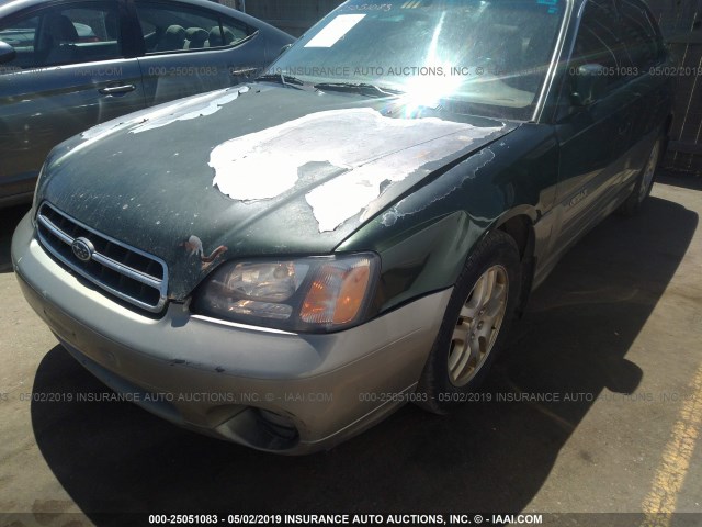 4S3BE686517205912 - 2001 SUBARU LEGACY OUTBACK LIMITED GREEN photo 6