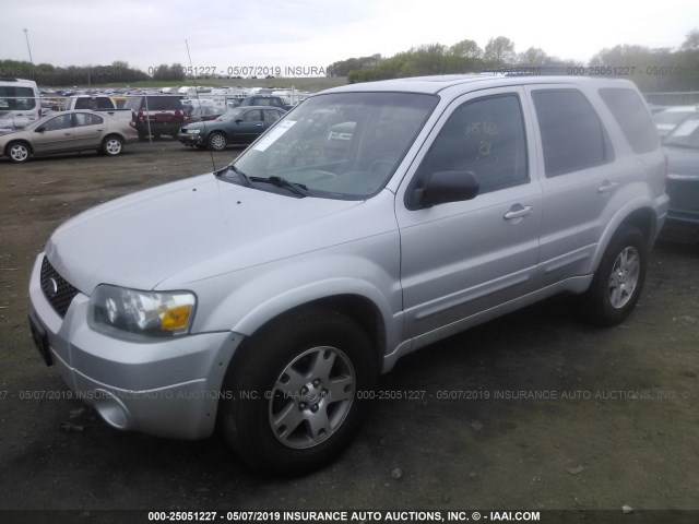 1FMYU04155KD73942 - 2005 FORD ESCAPE LIMITED SILVER photo 2