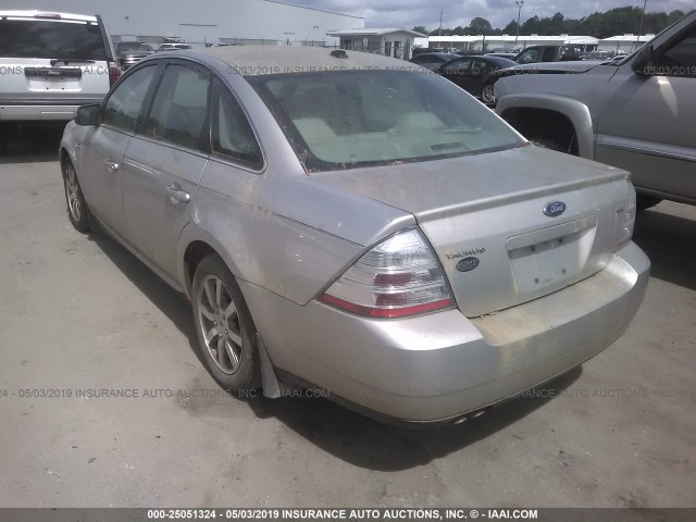 1FAHP24W88G167790 - 2008 FORD TAURUS SEL SILVER photo 3