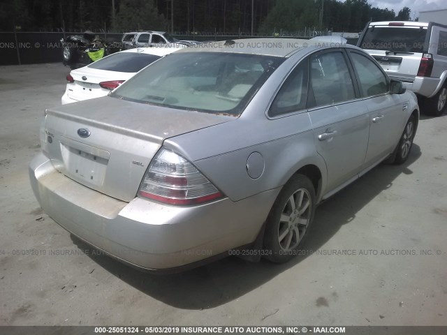 1FAHP24W88G167790 - 2008 FORD TAURUS SEL SILVER photo 4