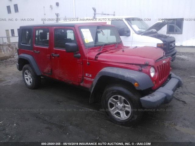 1J4GZ39129L711948 - 2009 JEEP WRANGLER UNLIMITE X RED photo 1