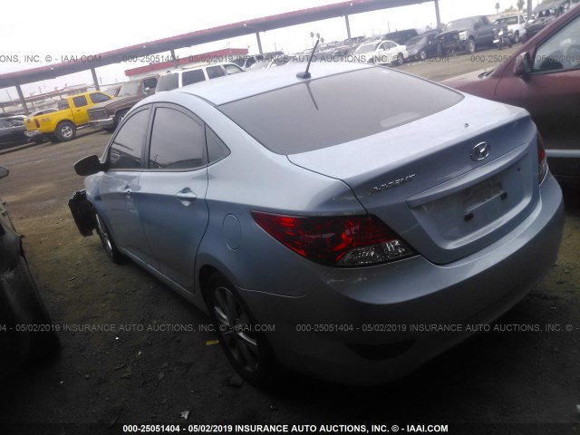 KMHCU4AE5CU182287 - 2012 HYUNDAI ACCENT GLS/GS/SE BLUE photo 3