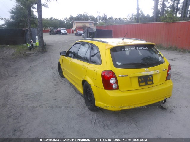 JM1BJ246421586893 - 2002 MAZDA PROTEGE PR5 YELLOW photo 3