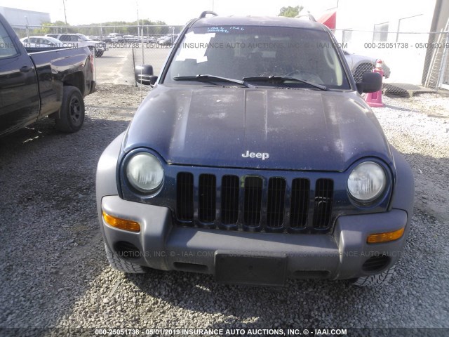 1J4GL48K93W732321 - 2003 JEEP LIBERTY SPORT/FREEDOM ლურჯი ფოტო 6