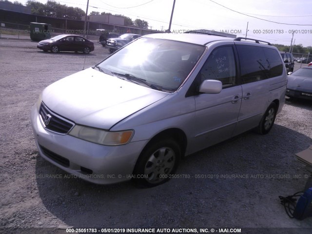 5FNRL18003B002605 - 2003 HONDA ODYSSEY EXL SILVER photo 2