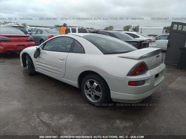 4A3AC44G15E006617 - 2005 MITSUBISHI ECLIPSE GS WHITE photo 3