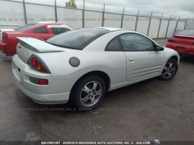 4A3AC44G15E006617 - 2005 MITSUBISHI ECLIPSE GS WHITE photo 4