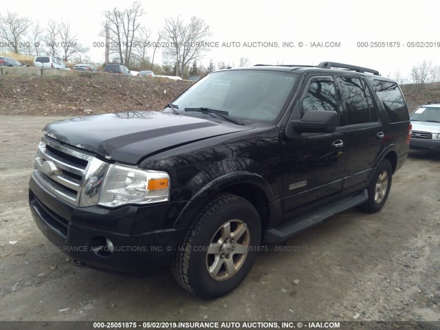 1FMFU16508LA38289 - 2008 FORD EXPEDITION XLT BLACK photo 2