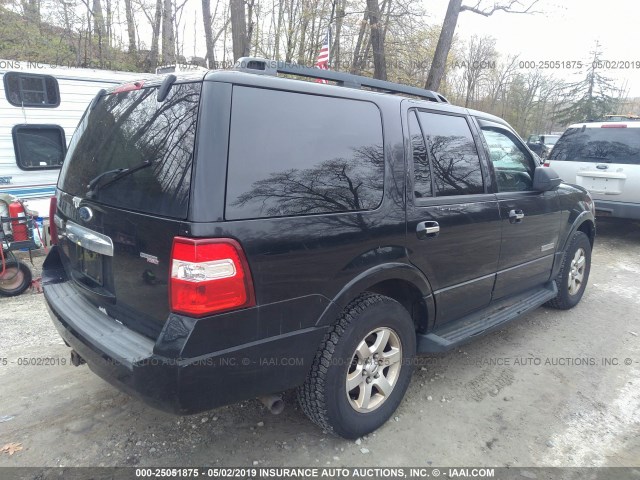 1FMFU16508LA38289 - 2008 FORD EXPEDITION XLT BLACK photo 4