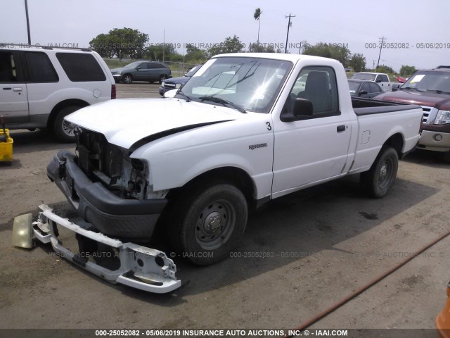 1FTYR10U64PA40307 - 2004 FORD RANGER WHITE photo 2