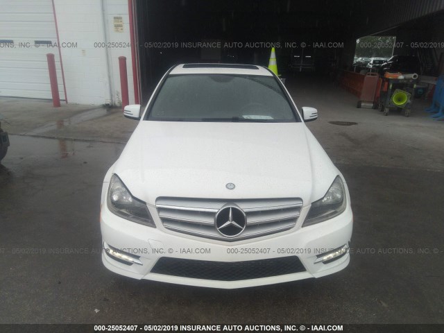 WDDGF4HB5DR295873 - 2013 MERCEDES-BENZ C 250 WHITE photo 6